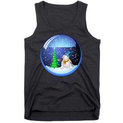 Christmas Little Snowman Globe Tank Top