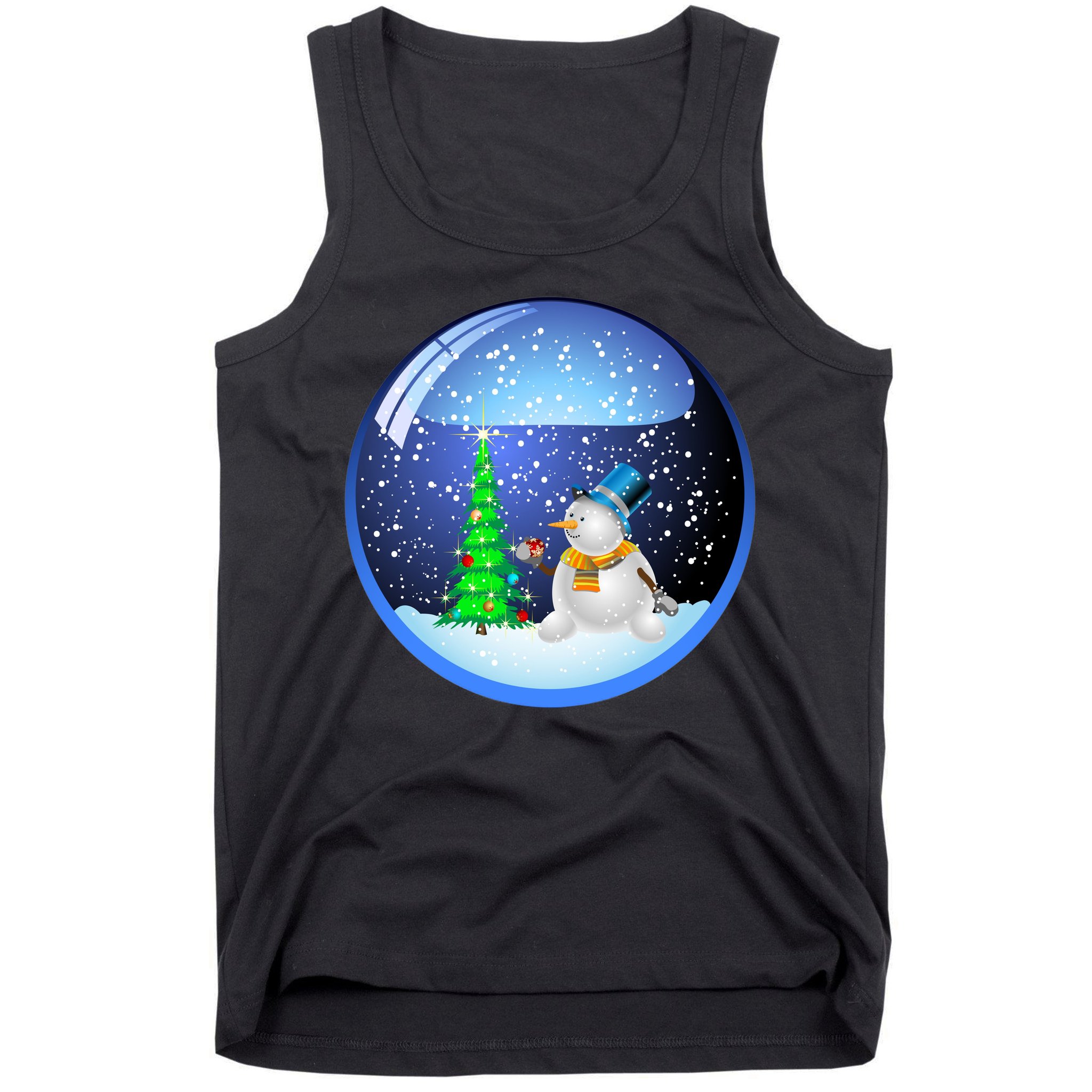 Christmas Little Snowman Globe Tank Top