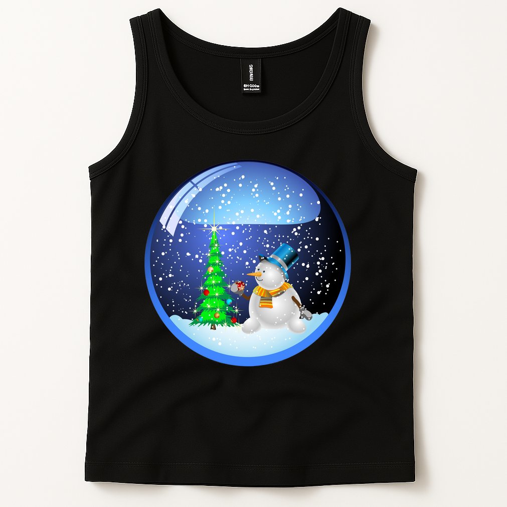 Christmas Little Snowman Globe Tank Top