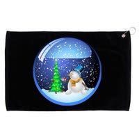 Christmas Little Snowman Globe Grommeted Golf Towel