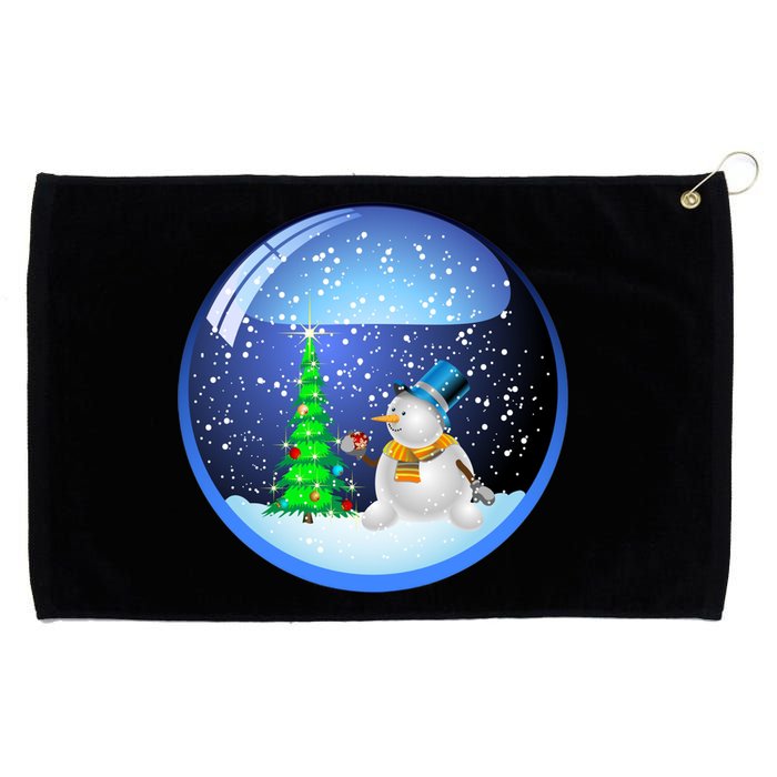 Christmas Little Snowman Globe Grommeted Golf Towel