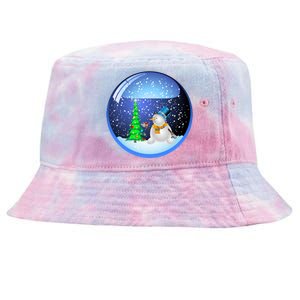 Christmas Little Snowman Globe Tie-Dyed Bucket Hat