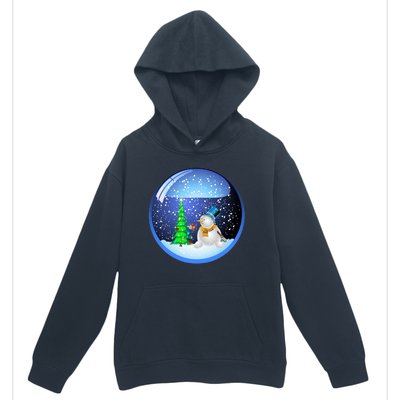 Christmas Little Snowman Globe Urban Pullover Hoodie