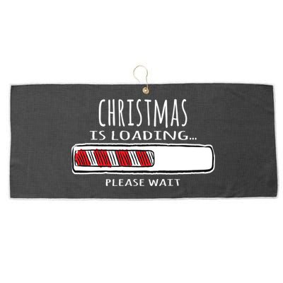 Christmas Loading... Large Microfiber Waffle Golf Towel