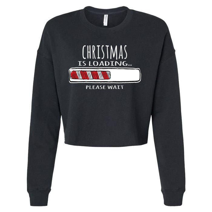 Christmas Loading... Cropped Pullover Crew