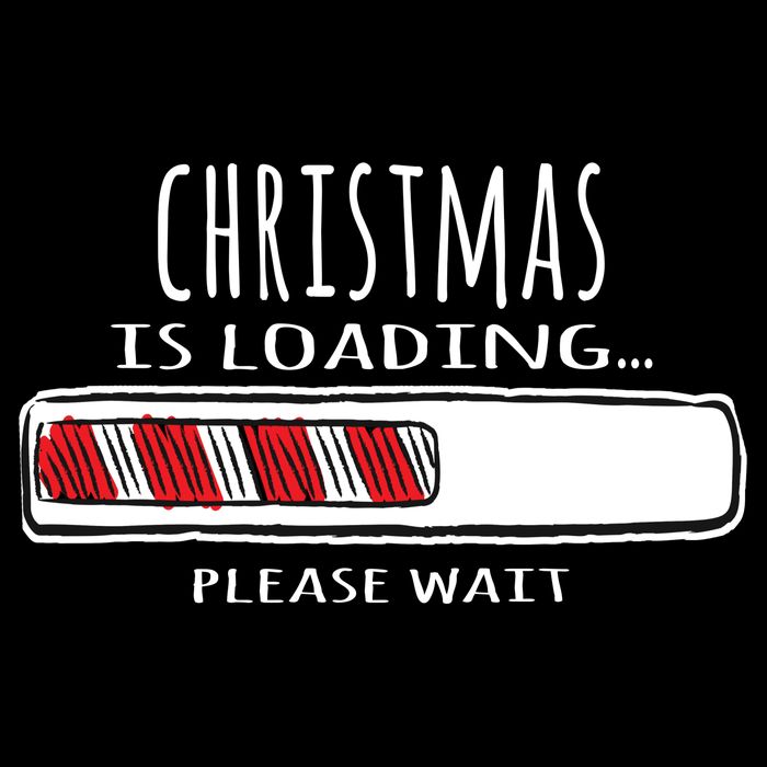Christmas Loading... Cropped Pullover Crew