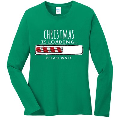 Christmas Loading... Ladies Long Sleeve Shirt