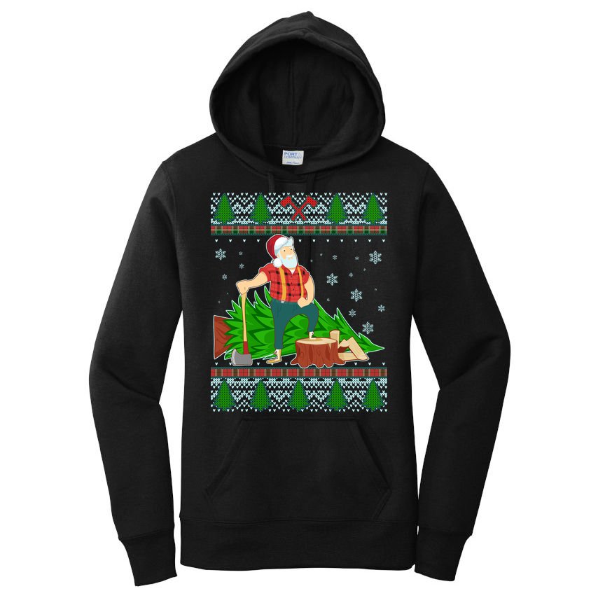 Christmas Lumber Santa Claus Women's Pullover Hoodie