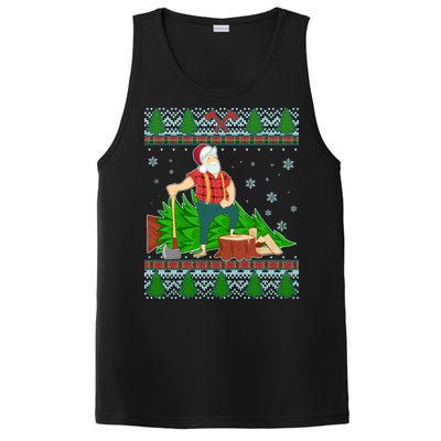 Christmas Lumber Santa Claus PosiCharge Competitor Tank