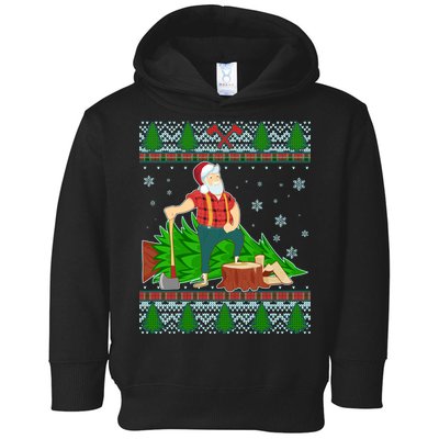 Christmas Lumber Santa Claus Toddler Hoodie