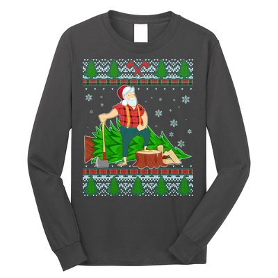 Christmas Lumber Santa Claus Long Sleeve Shirt