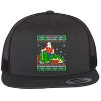 Christmas Lumber Santa Claus Flat Bill Trucker Hat