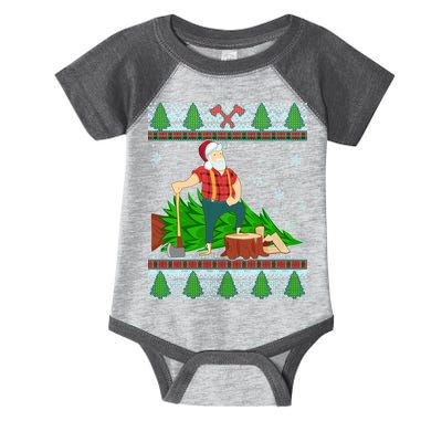 Christmas Lumber Santa Claus Infant Baby Jersey Bodysuit