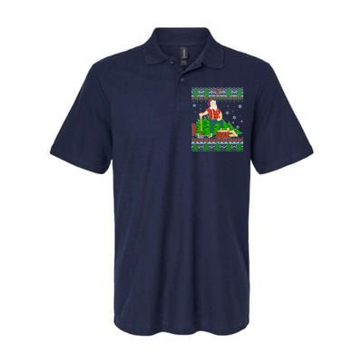 Christmas Lumber Santa Claus Softstyle Adult Sport Polo