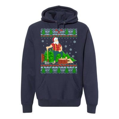 Christmas Lumber Santa Claus Premium Hoodie