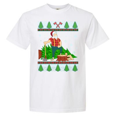 Christmas Lumber Santa Claus Garment-Dyed Heavyweight T-Shirt