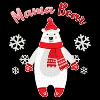 Christmas Mama Bear Drawstring Bag