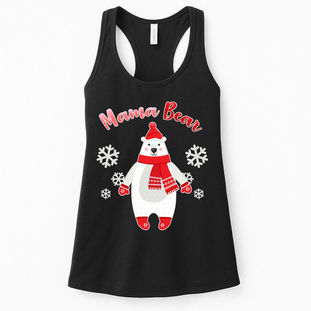 Christmas Mama Bear Womens Tank Top