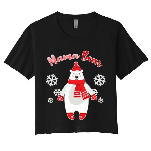 Christmas Mama Bear Crop Top