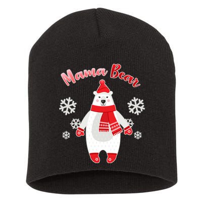 Christmas Mama Bear Short Acrylic Beanie