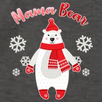 Christmas Mama Bear Vector Backpack