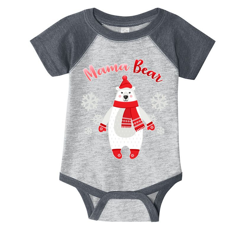 Christmas Mama Bear Infant Baby Jersey Bodysuit