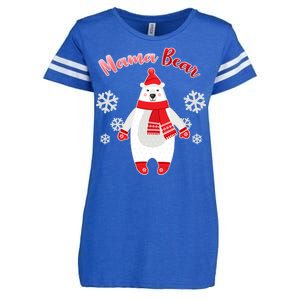 Christmas Mama Bear Enza Ladies Jersey Football T-Shirt