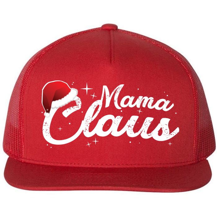 Christmas: Mama Claus Flat Bill Trucker Hat