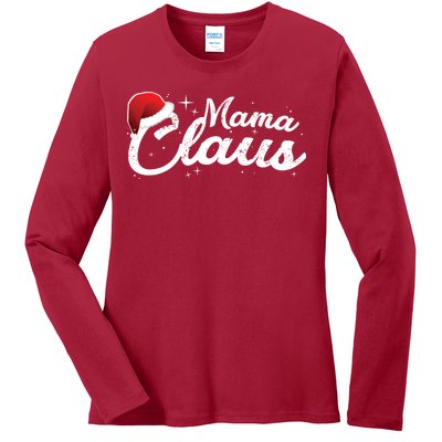 Christmas: Mama Claus Ladies Long Sleeve Shirt