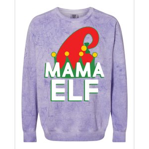 Christmas: Mama Elf Colorblast Crewneck Sweatshirt