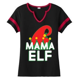 Christmas: Mama Elf Ladies Halftime Notch Neck Tee