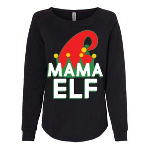 Christmas: Mama Elf Womens California Wash Sweatshirt