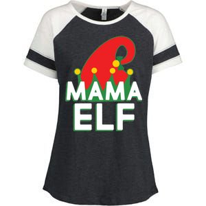 Christmas: Mama Elf Enza Ladies Jersey Colorblock Tee