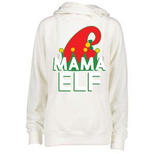 Christmas: Mama Elf Womens Funnel Neck Pullover Hood