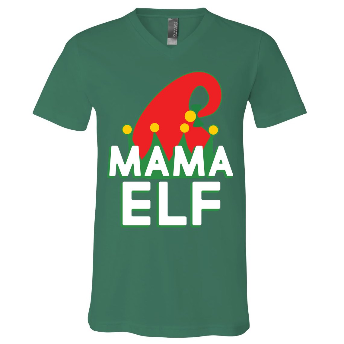 Christmas: Mama Elf V-Neck T-Shirt