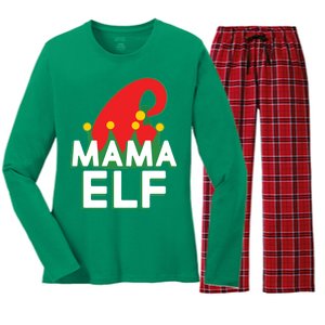 Christmas: Mama Elf Women's Long Sleeve Flannel Pajama Set 