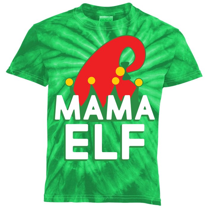 Christmas: Mama Elf Kids Tie-Dye T-Shirt