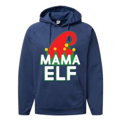 Christmas: Mama Elf Performance Fleece Hoodie