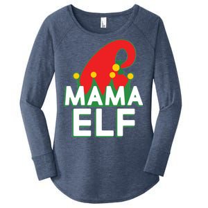 Christmas: Mama Elf Women's Perfect Tri Tunic Long Sleeve Shirt