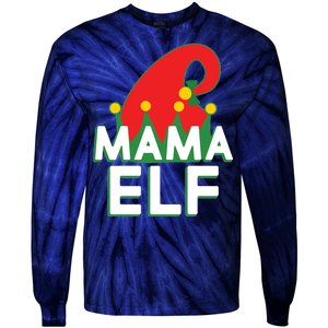 Christmas: Mama Elf Tie-Dye Long Sleeve Shirt