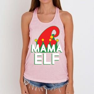 Christmas: Mama Elf Women's Knotted Racerback Tank