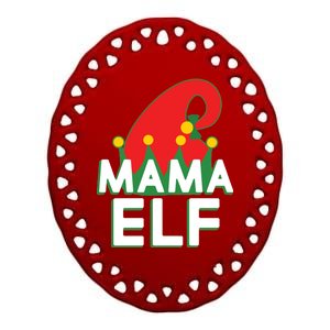 Christmas: Mama Elf Ceramic Oval Ornament