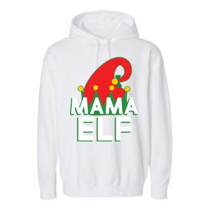 Christmas: Mama Elf Garment-Dyed Fleece Hoodie