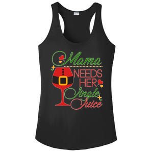 Christmas Mama Needs Her Jingle Juice Wine Ladies PosiCharge Competitor Racerback Tank