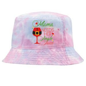 Christmas Mama Needs Her Jingle Juice Wine Tie-Dyed Bucket Hat