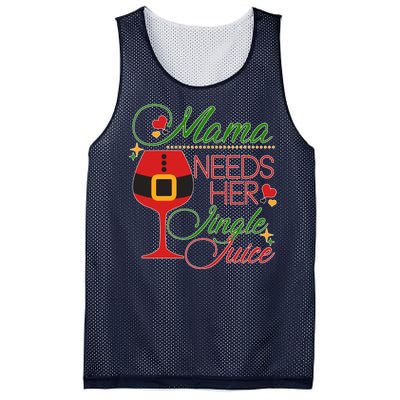 Christmas Mama Needs Her Jingle Juice Wine Mesh Reversible Basketball Jersey Tank