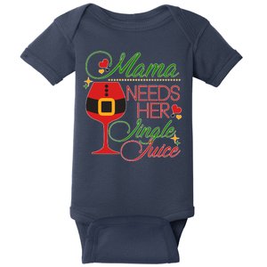 Christmas Mama Needs Her Jingle Juice Wine Baby Bodysuit