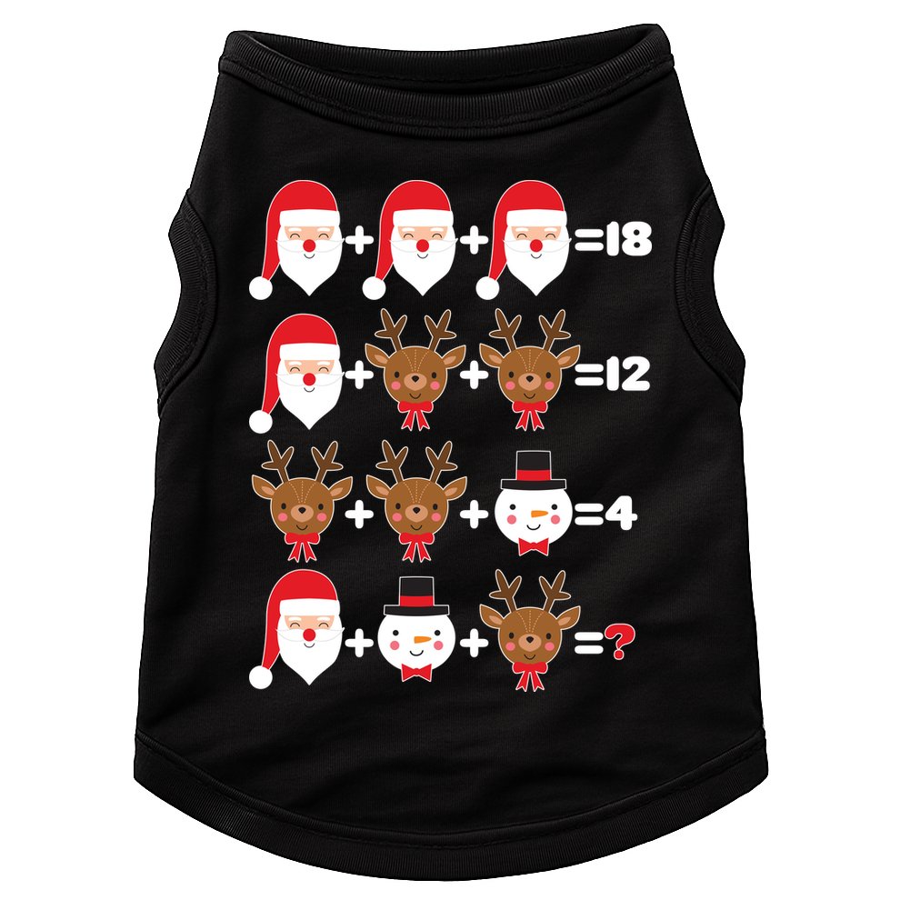 Christmas Math Quiz Doggie Tank