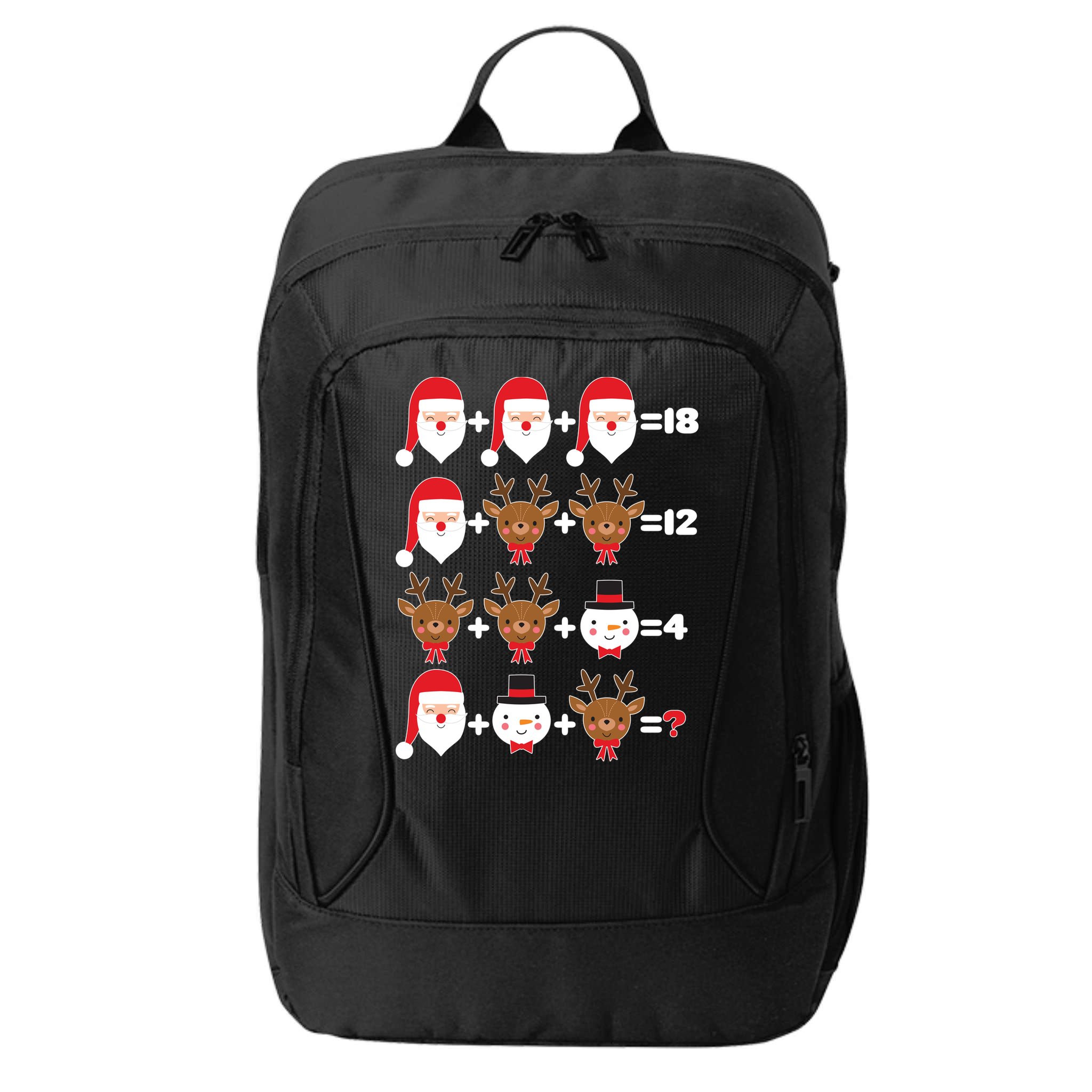 Christmas Math Quiz City Backpack