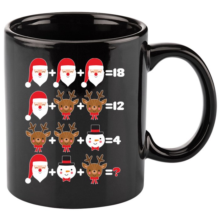 Christmas Math Quiz 11oz C Handle Ceramic Mug
